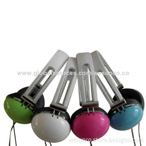 Hot-selling colorful wired stereo headset, can be done many colors, strong headband